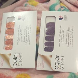 duo ofColor Street Sparkling Orange and Purple Nail Strips